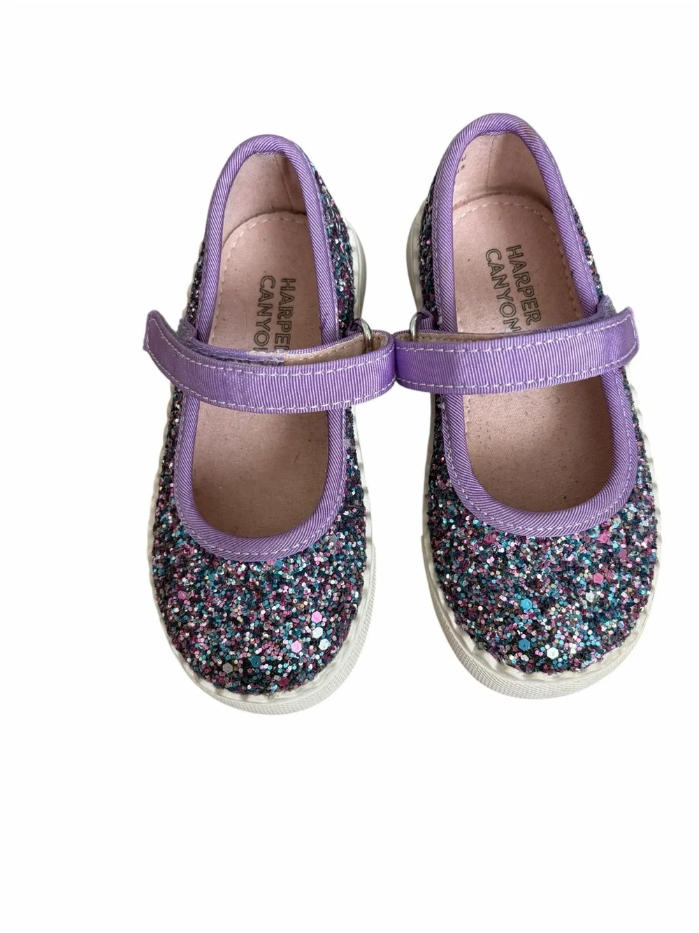 Harper Canyon Girls' Purple Multi Glitter Pearlla Play Mary Jane Size 6